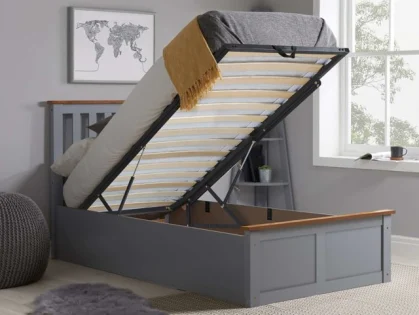 ASC Serena Stone Grey Wooden Ottoman Bed Frame
