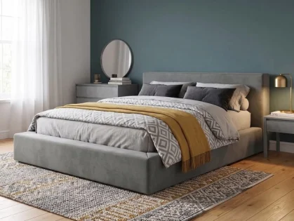 LPD Soho Grey Velvet Bed Frame