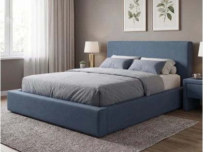 LPD Soho Ink Blue Fabric Bed Frame