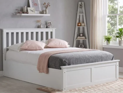 ASC Serena White Wooden Ottoman Bed Frame ASC Serena White Wooden Ottoman Bed Frame