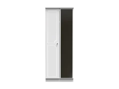Welcome Balmoral White High Gloss 2 Door Tall Mirrored Double Wardrobe (Assembled)