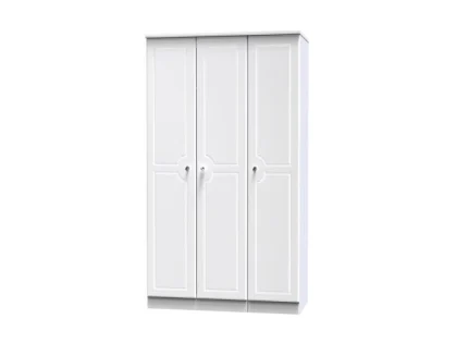 Welcome Balmoral White High Gloss 3 Door Tall Triple Wardrobe (Assembled) Welcome Balmoral White High Gloss 3 Door Tall Triple Wardrobe (Assembled)