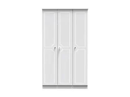 Welcome Balmoral White High Gloss 3 Door Tall Triple Wardrobe (Assembled) Welcome Balmoral White High Gloss 3 Door Tall Triple Wardrobe (Assembled)