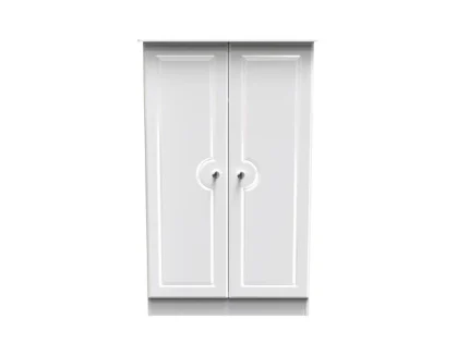 Welcome Balmoral White High Gloss Childrens Small 2 Door Wardrobe (Assembled) Welcome Balmoral White High Gloss Childrens Small 2 Door Wardrobe (Assembled)