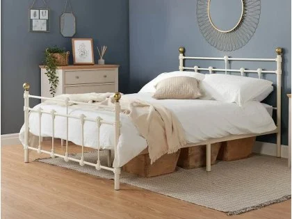 Clearance - Birlea Atlas Cream Metal Bed Frame Clearance - Birlea Atlas Cream Metal Bed Frame