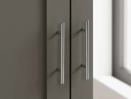 Birlea Highgate Dark Grey and Oak Effect 2 Door Wardrobe