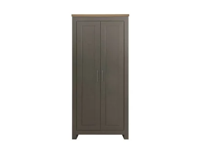 Birlea Highgate Dark Grey and Oak Effect 2 Door Wardrobe