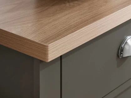 Birlea Highgate Dark Grey and Oak Effect 2 Door 2 Drawer Sideboard