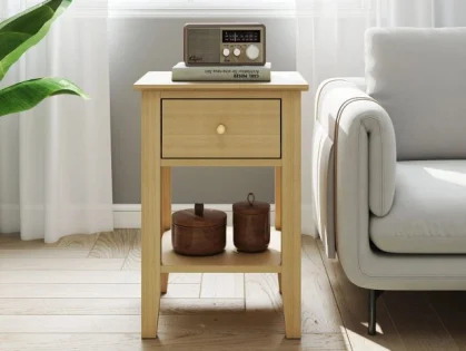 Core Henley Oak 1 Drawer Bedside Table Core Henley Oak 1 Drawer Bedside Table