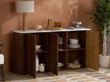 Birlea Russo Walnut 3 Door Sideboard