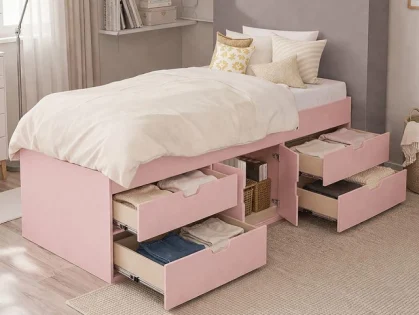 Kidsaw Captains Pink Cabin Bed Frame