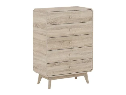 Kidsaw Janeiro Oak 5 Drawer Chest of Drawers