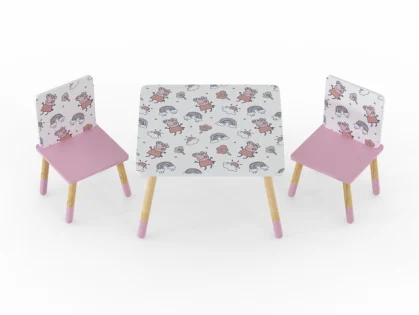 Kidsaw Peppa Pig Pattern Table and Chairs