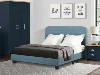 Birlea Jacob French Blue Fabric Bed Frame Birlea Jacob French Blue Fabric Bed Frame