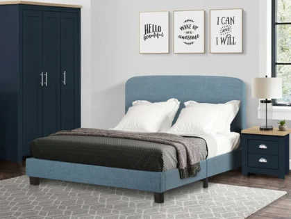 Birlea Jacob French Blue Fabric Bed Frame Birlea Jacob French Blue Fabric Bed Frame