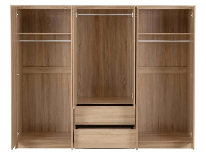 Seconique Malvern Sonoma Oak 6 Door 2 Drawer Wardrobe