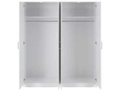 Seconique Dakota White 4 Door Wardrobe