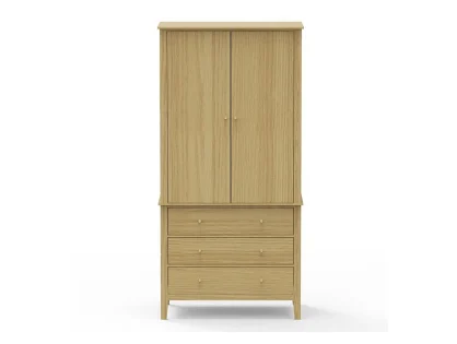 Core Henley Oak 2 Door 3 Drawer Wardrobe