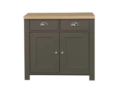 Birlea Highgate Dark Grey and Oak Effect 2 Door 2 Drawer Sideboard