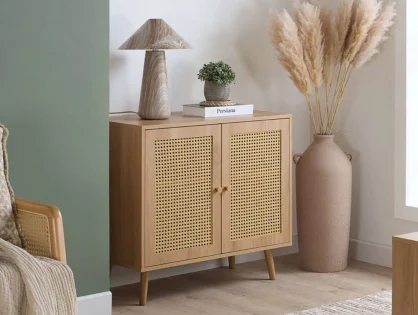 Birlea Croxley Rattan and Oak 2 Door Sideboard Birlea Croxley Rattan and Oak 2 Door Sideboard