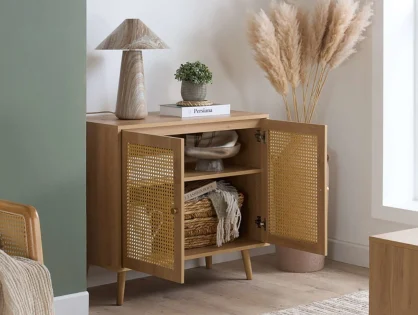 Birlea Croxley Rattan and Oak 2 Door Sideboard Birlea Croxley Rattan and Oak 2 Door Sideboard