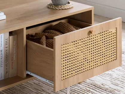 Birlea Croxley Rattan and Oak Coffee table Birlea Croxley Rattan and Oak Coffee table