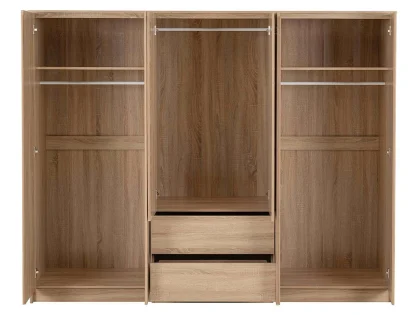 Seconique Malvern Sonoma Oak 6 Door 2 Drawer Wardrobe