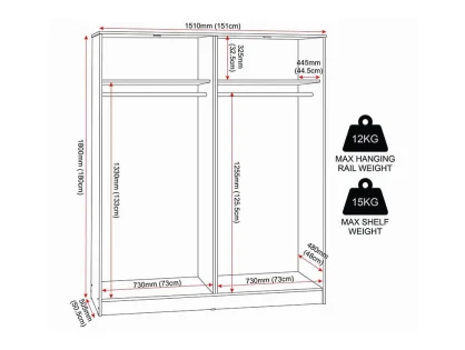 Seconique Malvern Sonoma Oak 4 Door Wardrobe