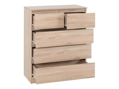 Seconique Malvern Sonoma Oak 3+2 Drawer Chest of Drawers