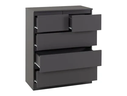 Seconique Malvern Grey 3+2 Drawer Chest of Drawers