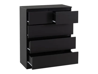 Seconique Malvern Black 3+2 Drawer Chest of Drawers