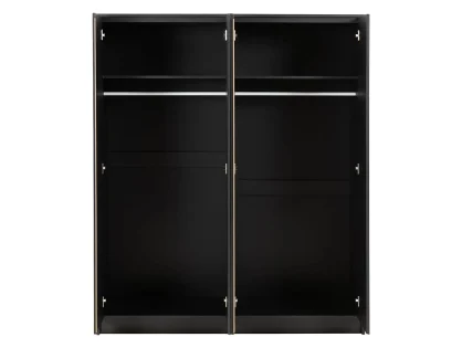 Seconique Malvern Black 4 Door Wardrobe