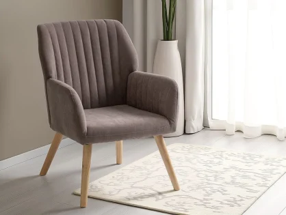 Seconique Jordan Brown Velvet Accent Chair Seconique Jordan Brown Velvet Accent Chair