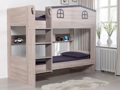 Seconique Hector Ash Grey Wooden Bunk Bed Frame Seconique Hector Ash Grey Wooden Bunk Bed Frame