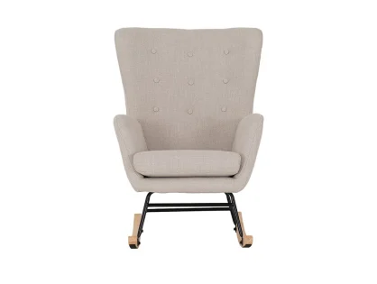 Seconique Hayden Beige Fabric Rocking Chair Seconique Hayden Beige Fabric Rocking Chair