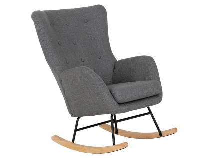 Seconique Hayden Dark Grey Fabric Rocking Chair Seconique Hayden Dark Grey Fabric Rocking Chair