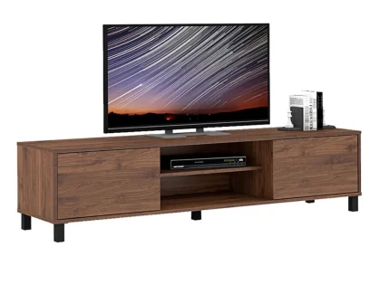 Kidsaw Andes Dark Oak Wooden 2 Door TV Cabinet Kidsaw Andes Dark Oak Wooden 2 Door TV Cabinet