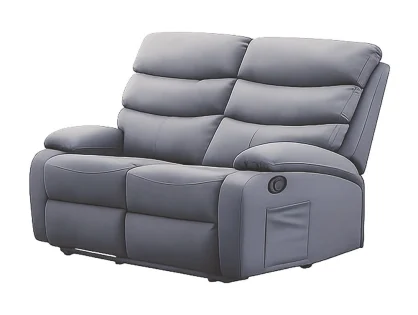 Kidsaw Berkshire Grey Faux Leather 2 Seater Recliner Sofa Kidsaw Berkshire Grey Faux Leather 2 Seater Recliner Sofa