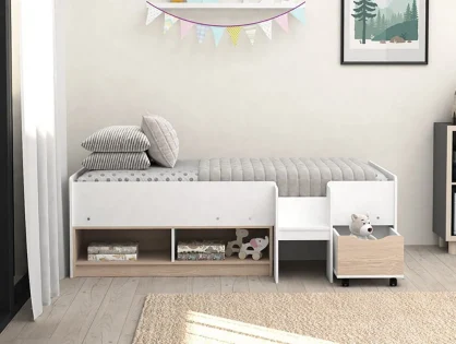 Kidsaw Galley White and Oak Cabin Bed Frame Kidsaw Galley White and Oak Cabin Bed Frame