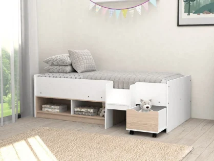 Kidsaw Galley White and Oak Cabin Bed Frame Kidsaw Galley White and Oak Cabin Bed Frame