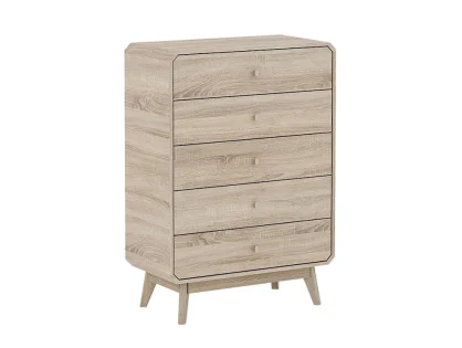 Kidsaw Janeiro Oak 5 Drawer Chest of Drawers