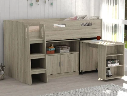 Kidsaw Wellington Oak Mid Sleeper Bed Frame