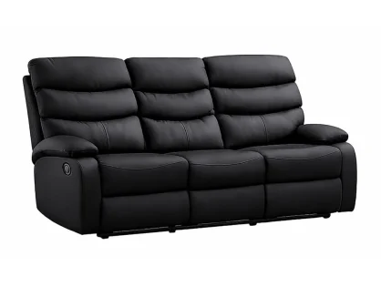 Kidsaw Sussex Black Faux Leather 3 Seater Recliner Sofa Kidsaw Sussex Black Faux Leather 3 Seater Recliner Sofa