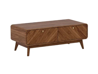 Kidsaw Petra Walnut 2 Drawer Coffee Table Kidsaw Petra Walnut 2 Drawer Coffee Table