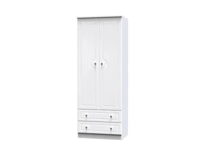 Welcome Balmoral White High Gloss 2 Door 2 Drawer Tall Double Wardrobe (Assembled) Welcome Balmoral White High Gloss 2 Door 2 Drawer Tall Double Wardrobe (Assembled)