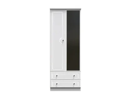 Welcome Balmoral White High Gloss 2 Door 2 Drawer Tall Mirrored Double Wardrobe (Assembled) Welcome Balmoral White High Gloss 2 Door 2 Drawer Tall Mirrored Double Wardrobe (Assembled)