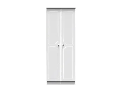 Welcome Balmoral White High Gloss 2 Door Tall Double Hanging Wardrobe (Assembled) Welcome Balmoral White High Gloss 2 Door Tall Double Hanging Wardrobe (Assembled)