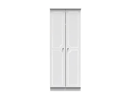 Welcome Balmoral White High Gloss 2 Door Tall Double Wardrobe (Assembled) Welcome Balmoral White High Gloss 2 Door Tall Double Wardrobe (Assembled)