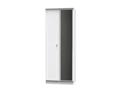 Welcome Balmoral White High Gloss 2 Door Tall Mirrored Double Wardrobe (Assembled) Welcome Balmoral White High Gloss 2 Door Tall Mirrored Double Wardrobe (Assembled)