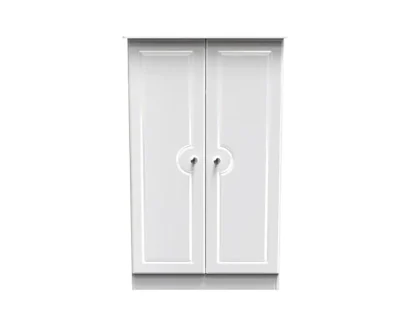 Welcome Balmoral White High Gloss Childrens Small 2 Door Wardrobe (Assembled) Welcome Balmoral White High Gloss Childrens Small 2 Door Wardrobe (Assembled)